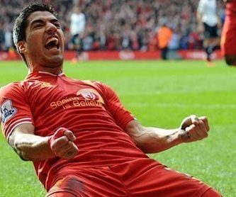 Luis Suárez celebra un gol esta temporada
