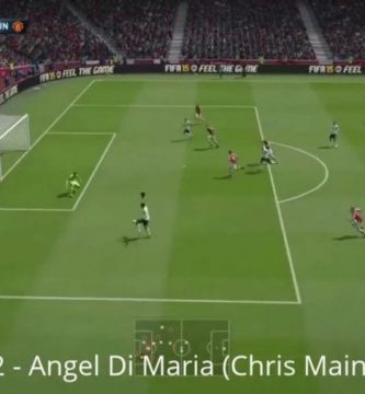Ángel di María marca un gol en el FIFA 15